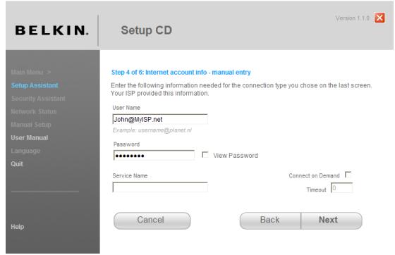 BELKIN ROUTEUR SANS FIL G #F5D7234ED4 - Recherche des informations relatives à votre compte Internet (si besoin). - 2