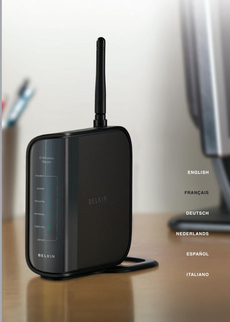 BELKIN ROUTEUR SANS FIL G #F5D7234ED4 - Manuel de l'utilisateur - 1