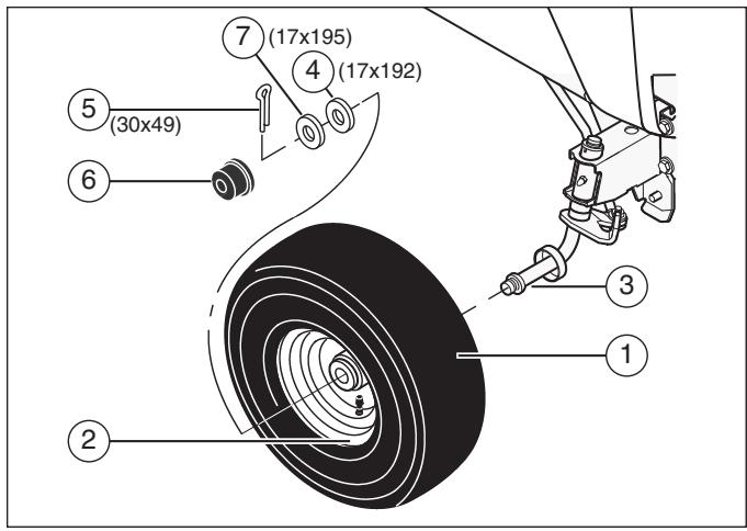 MURRAY 405028X51 - Install the Front Wheels - 1