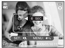 6 SEC SET: MENU: ← 2005.01.10 11:12
