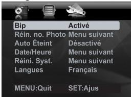POLAROID T831 - Menu Configuration - 1