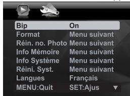 POLAROID T831 - Menu Configuration - 2