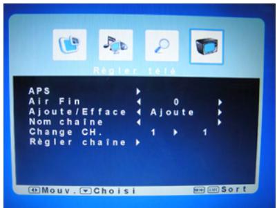 POLAROID TLU 22 - Personnalisation des paramètres TV - 4