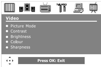 POLAROID TLU-01911C - Fonctions du menu OSD - 2