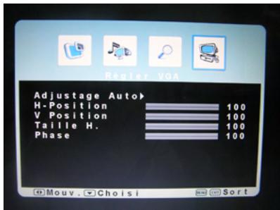 POLAROID TLU-02241C - Personnalisation des paramètres VGA - 1