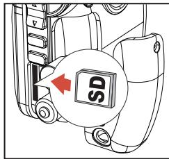POLAROID CSA-00301S - Inserting the SD/MMC card (optional) - 1