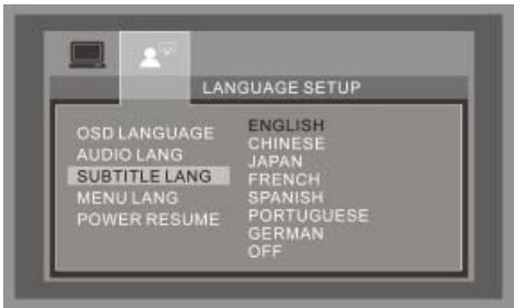 POLAROID DPA-07032S - AUDIO LANGUAGE (Menu de son) - 1
