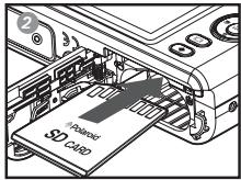 POLAROID I1035 - Insertion de la carte SD - 2
