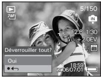 POLAROID I735 - Suppression de la protection de toutes les photos et de tous les clips vidéo ou audio - 1