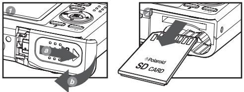 POLAROID I735 - Retrait de la carte SD - 1