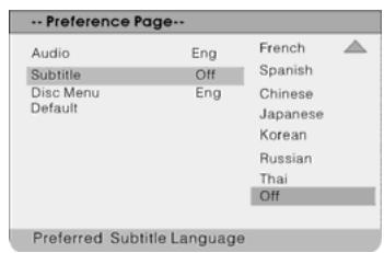 POLAROID PDU-1045S - Preference Page (page des préférences) - 1