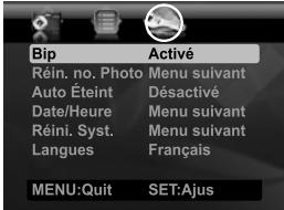 POLAROID T1032 - Menu configuration - 1