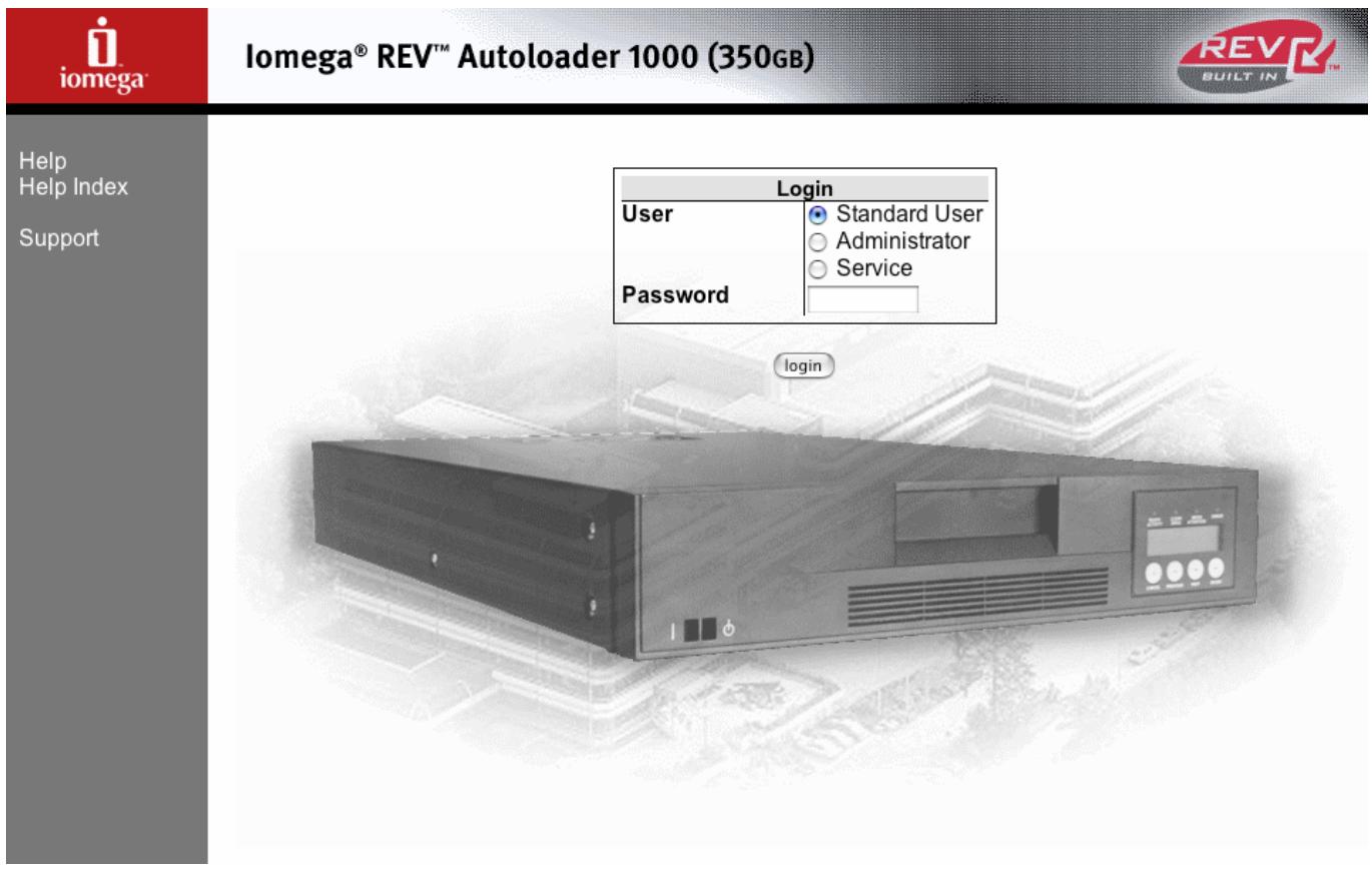 IOMEGA REV AUTOLOADER 1000 - Connexion (login) - 1