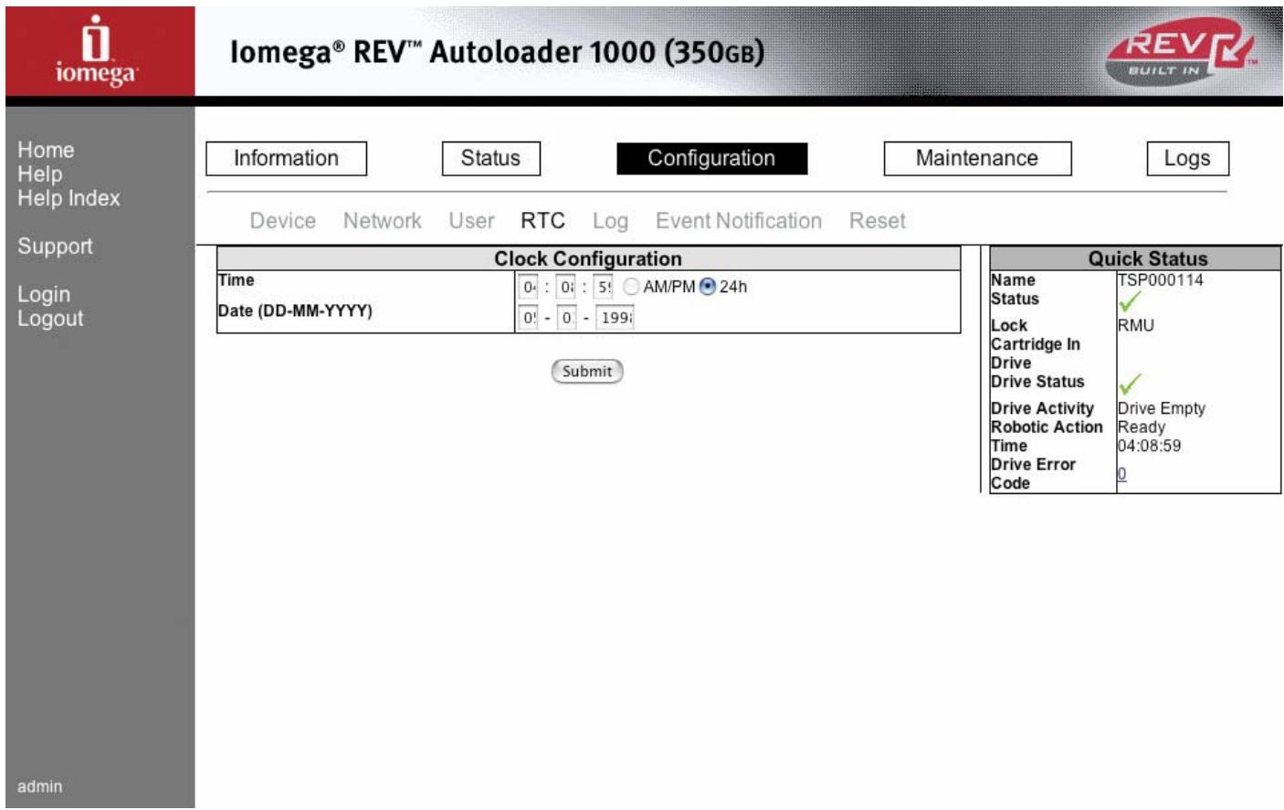 IOMEGA REV AUTOLOADER 1000 - Horloge en temps réel (Real-Time Clock, RTC) - 1