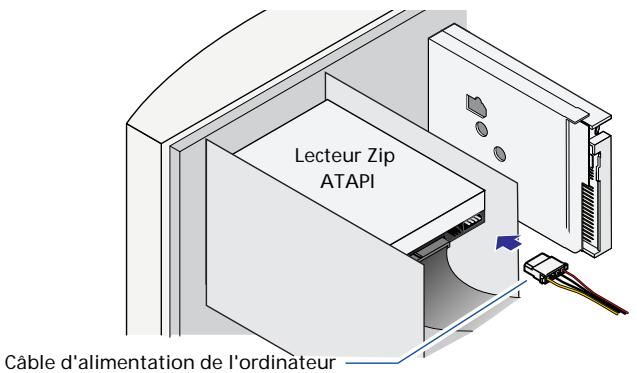 IOMEGA ZIP 100 ATAPI - Connectez un câble d'alimentation interne au lecteur zip®. - 1