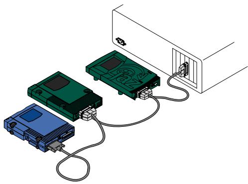 IOMEGA ZIP 100 SCSI - FACULTATIF : Vous pouvez connecter votre lecteur Zip® à une chaîne SCSI. (Il vous faudra peut-être un câble SCSI supplémentaire pour connecter un autre lecteur SCSI au lecteur Zip.) - 1