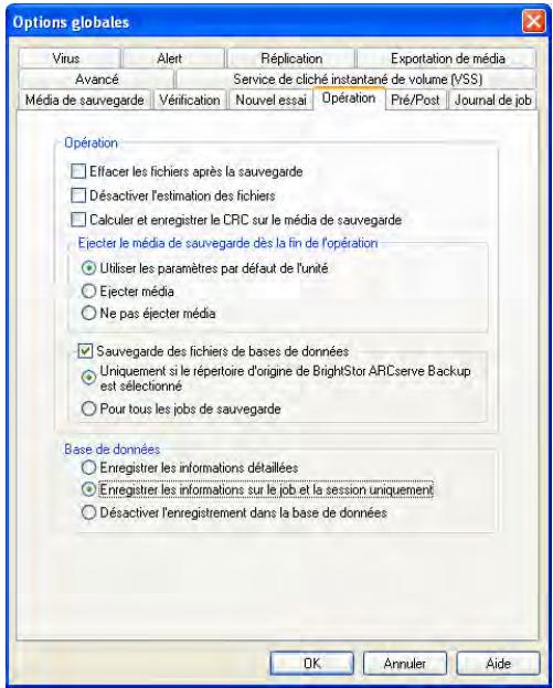 IOMEGA BRIGHTSTOR ARCSERVE BACKUP - Configuration des options de fusion - 1