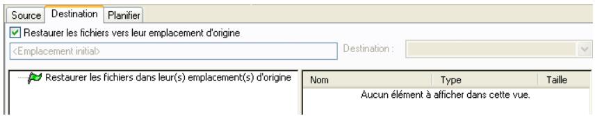 IOMEGA BRIGHTSTOR ARCSERVE BACKUP - Options de spécification de destination de restauration - 1