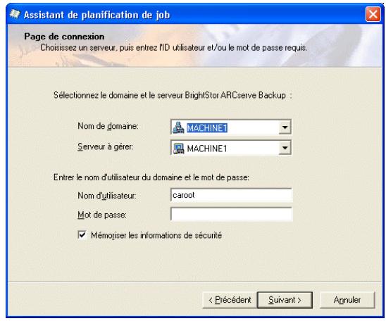 IOMEGA BRIGHTSTOR ARCSERVE BACKUP - Soumission d'un job à l'aide de l'assistant de planification de job - 2