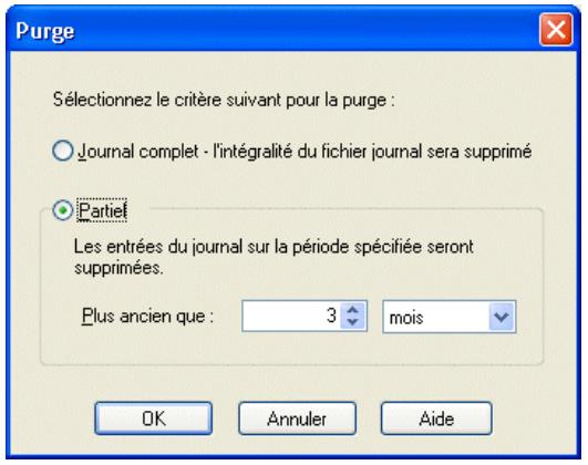 IOMEGA BRIGHTSTOR ARCSERVE BACKUP - Suppression des fichiers du journal d'activité - 1
