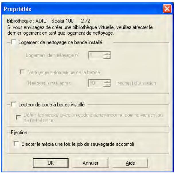 IOMEGA BRIGHTSTOR ARCSERVE BACKUP - Nettoyage de bande et modification des détails de la configuration - 1