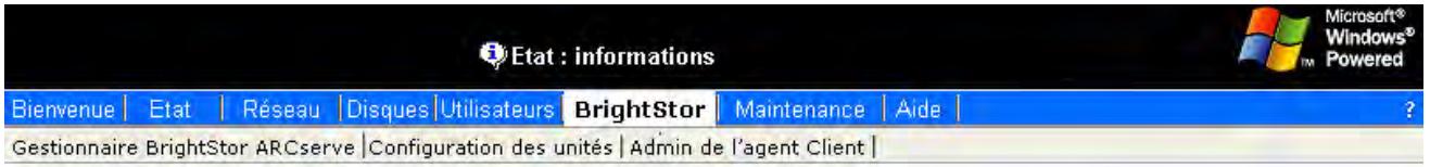 IOMEGA BRIGHTSTOR ARCSERVE BACKUP - Accès à brightstor arcserve backup via l'unité NAS basée windows - 1