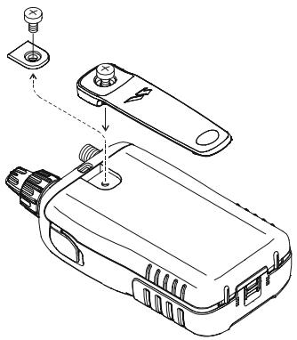 YAESU VX-2R - INSTALLATION DU CROCHET DE CEINTURE - 1