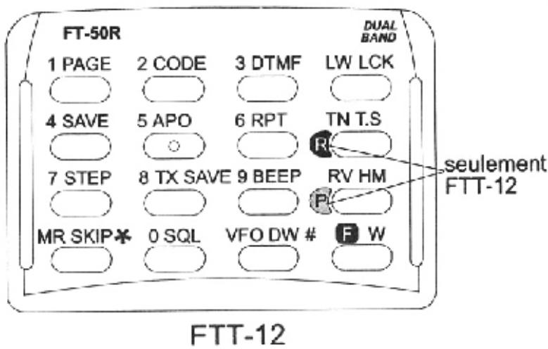 YAESU FT-50R - Le clavier à touches - 1