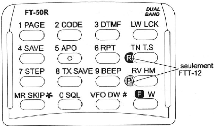 YAESU FT-50R - Clavier FTT-12 - 1