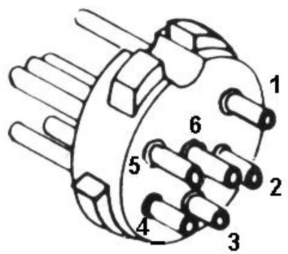 YAESU FT-736R - Embase ronde CAT (DIN à 6 broches 270^ ) - 1