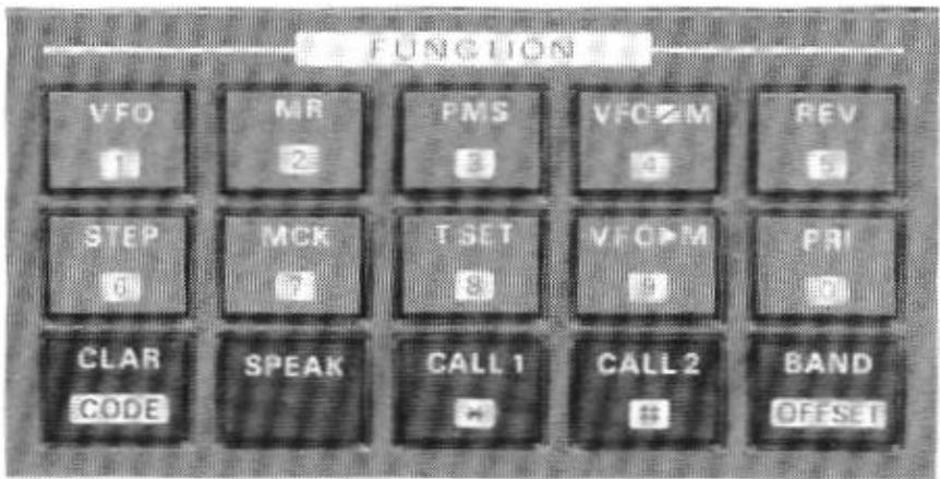 YAESU FT-736R - Ensemble de 15 touches FUNCTION - 1