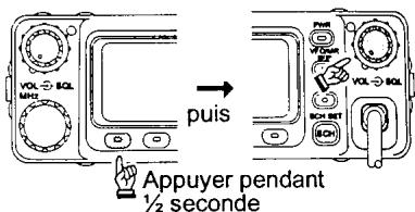 YAESU FT-8100R - Faire alterner les fréquences VHF et UHF dans le rappel des mémoires - 3