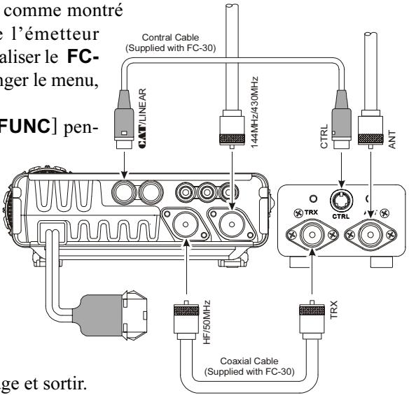 YAESU FT-857 - UTILISATION DU COUPLEUR AUTOMATIQUE D'ANTENNE FC-30 - 1
