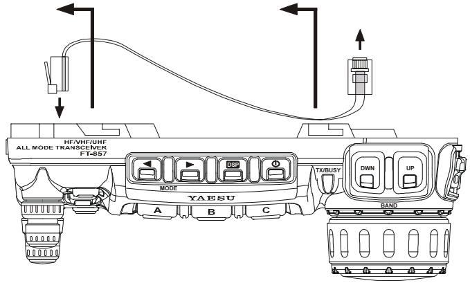 YAESU FT-857 - INSTALLATION DU MICROPHONE ET DU PANNEAU AVANT - 5