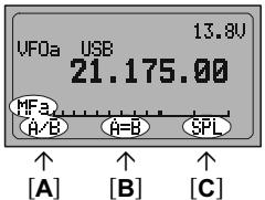 YAESU FT-897 - ② Indicateur BATT-A, BATT-B - 1