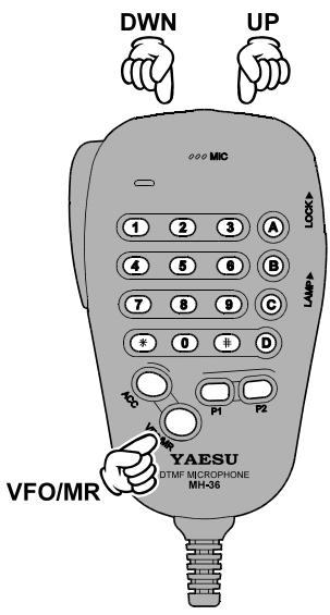 YAESU FT-90R - La mise en mémoire est détaillée au paragraph suivant ; voici la méthode pour charger et rappeler un “décalage quelconque” via un canal mémoire : - 1