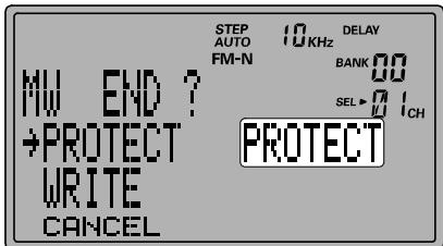 YAESU VR 5000 - Pour activer cette protection: - 1