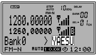 YAESU VR 5000 - Libellés mémoires - 1