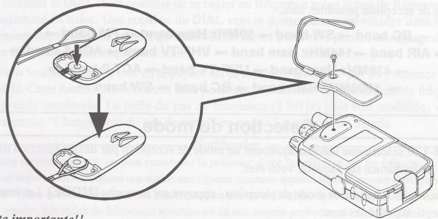 YAESU VR-120 - Installation du clip de ceinture - 1