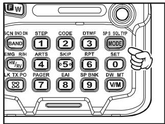 YAESU VX-6E - CHANGER LE MODE DE RÉCEPTION - 1