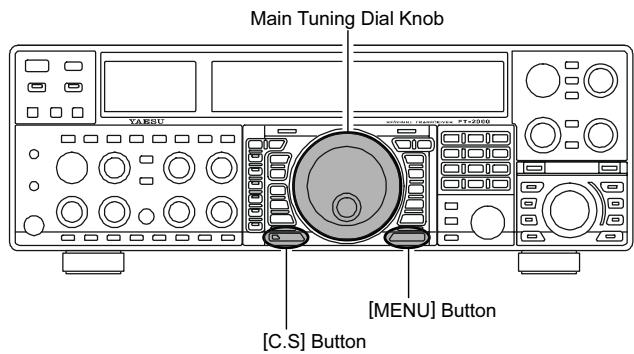 YAESU FT-2000 - Rappel de menu via le commutateur [C.S] - 1