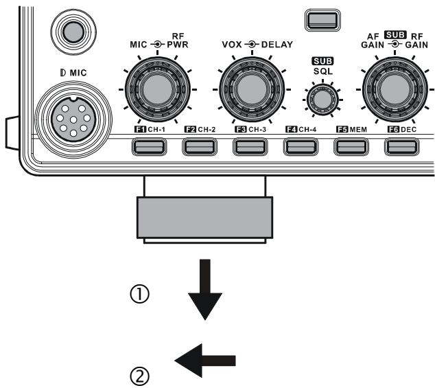YAESU FT-2000 - REHAUSSER LES PIEDS SUPPORTS COTÉ FACE AVANT - 1