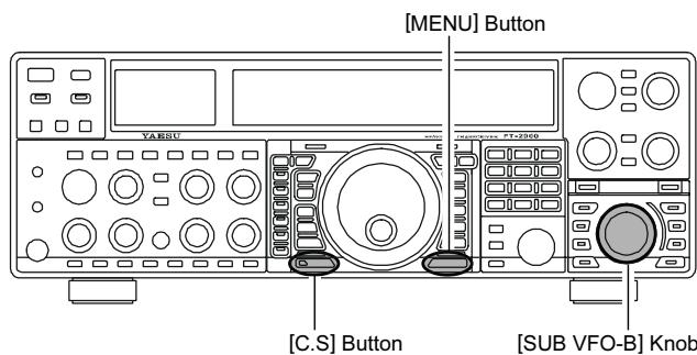 YAESU FT-2000 - Rappel de menu via le commutateur [C.S] - 2