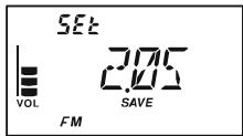 YAESU VX-3E - Réglage du délai de reprise: - 2