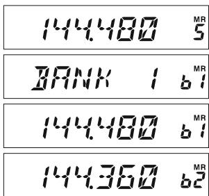 YAESU FT-1802E - Rappel d'une banque mémoire - 1