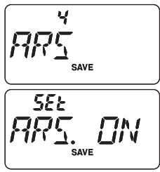 YAESU FT-270E - Pour reactiver l'ARS : - 1