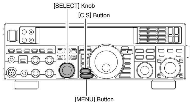 YAESU FT-950 - Rappel de menu via le commutateur [C.S] - 1