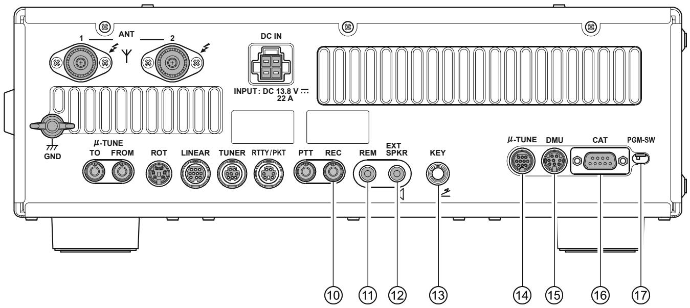 YAESU FT-950 - ⑨ Prise PTT - 1