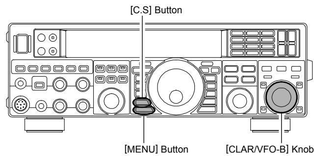 YAESU FT-950 - Rappel de menu via le commutateur [C.S] - 2