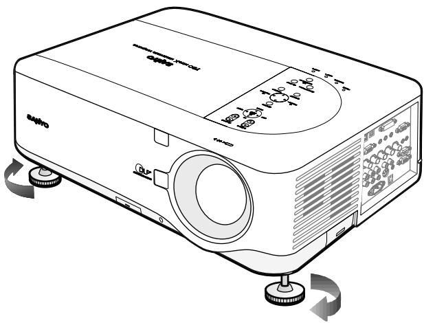 SANYO PDG-DXT10L - Ajuster le niveau du projecteur - 1